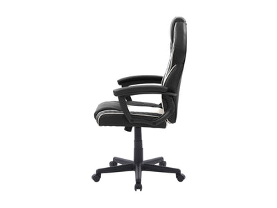 white and black Ergonomic Gaming Chair Thrasher Collection product image by CorLiving#color_white-and-black