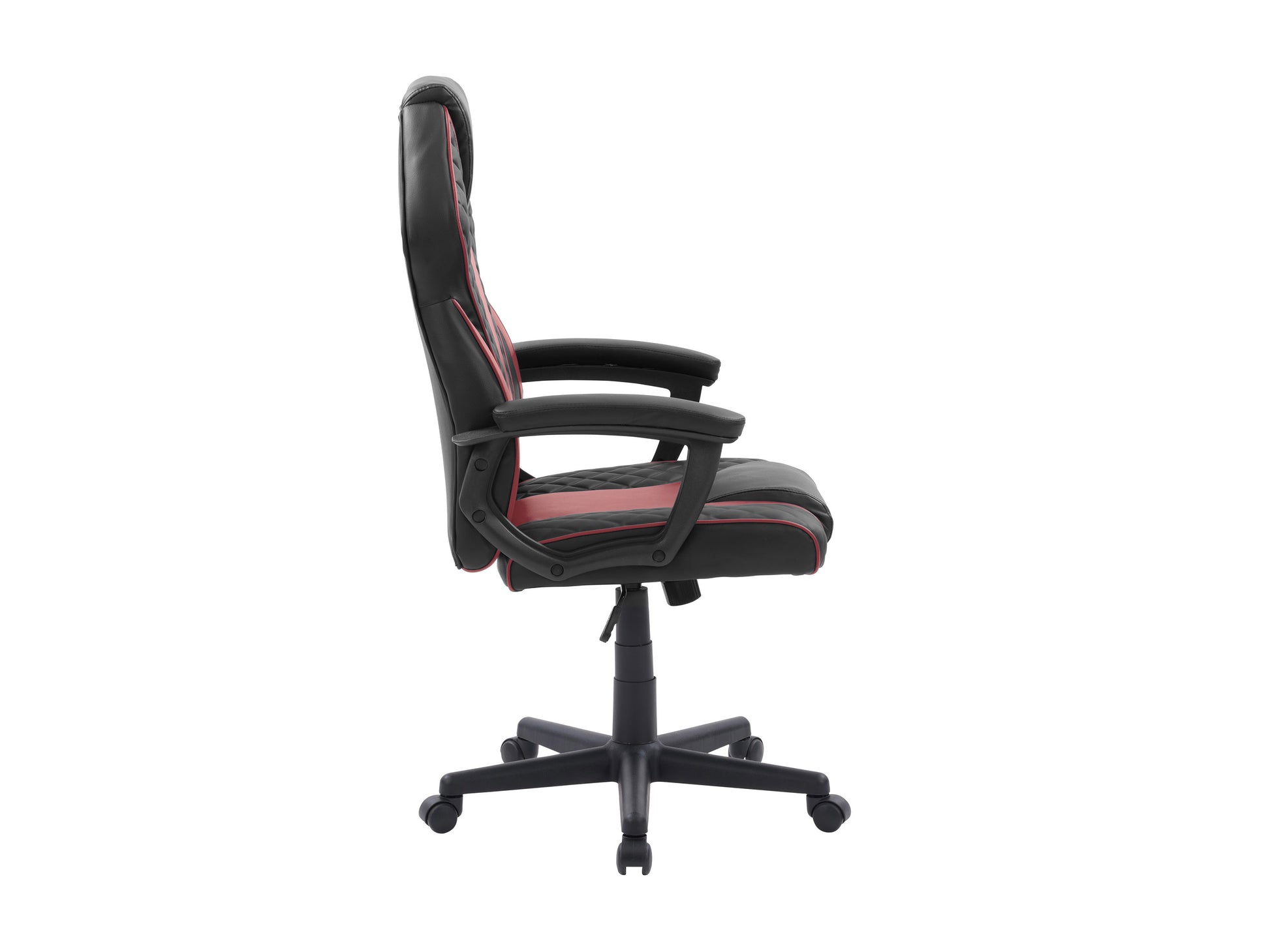 Ergonomic black and white gaming chair with adjustable armrests, high backrest, lumbar support, and breathable mesh fabric designed for comfort and long gaming sessions.
