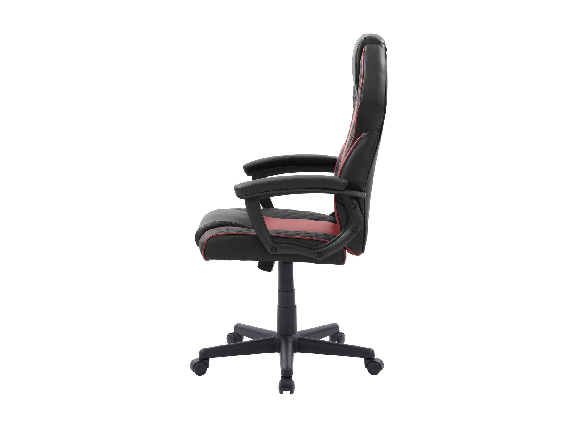 Ergonomic black and red gaming chair with adjustable armrests, high back support, and breathable mesh fabric for comfort. Features a sleek design, durable materials, and built-in lumbar support for long gaming sessions.