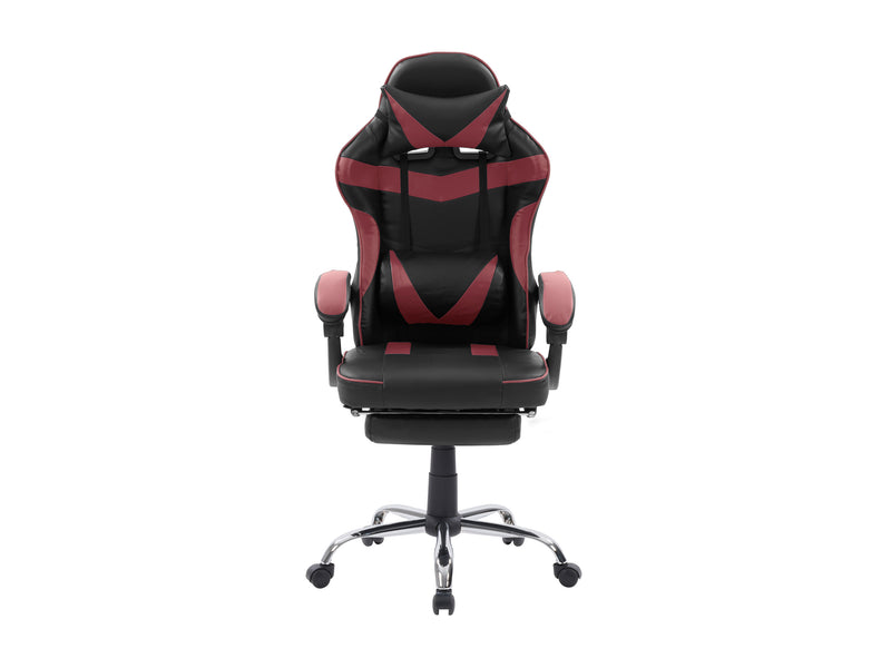 red and black Gaming Chair with Footrest Demolisher Collection product image by CorLiving