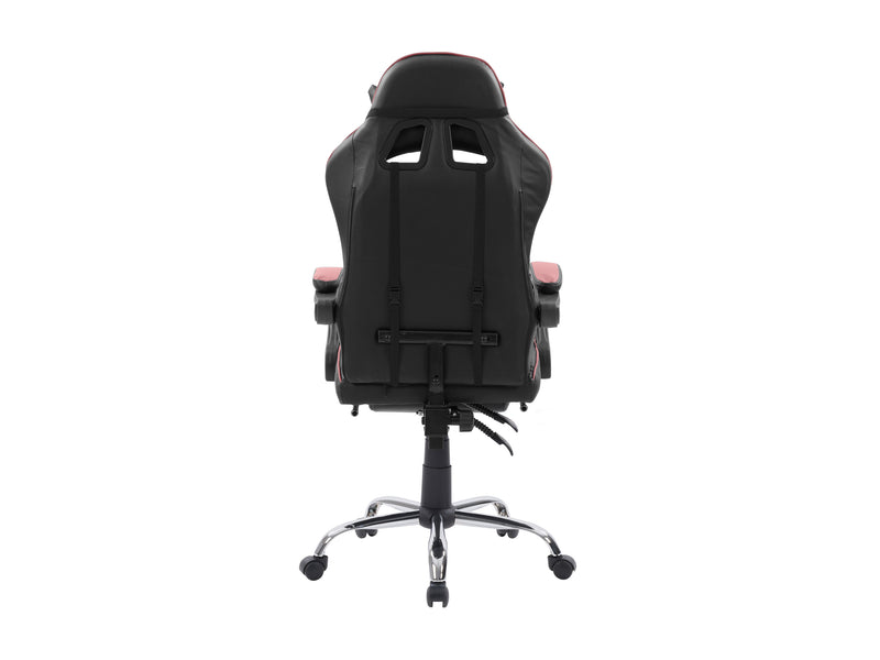 red and black Gaming Chair with Footrest Demolisher Collection product image by CorLiving