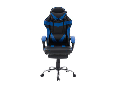 blue and black Gaming Chair with Footrest Demolisher Collection product image by CorLiving#color_blue-and-black