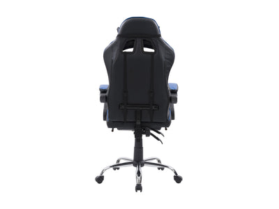 blue and black Gaming Chair with Footrest Demolisher Collection product image by CorLiving#color_blue-and-black