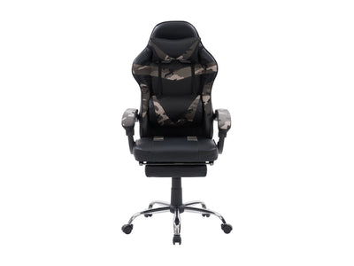grey and black Gaming Chair with Footrest Demolisher Collection product image by CorLiving#color_grey-and-black