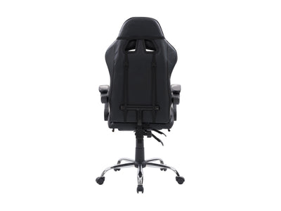 grey and black Gaming Chair with Footrest Demolisher Collection product image by CorLiving#color_grey-and-black