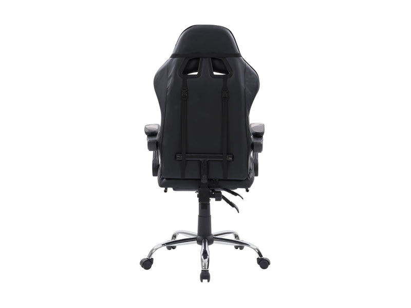 grey and black Gaming Chair with Footrest Demolisher Collection product image by CorLiving