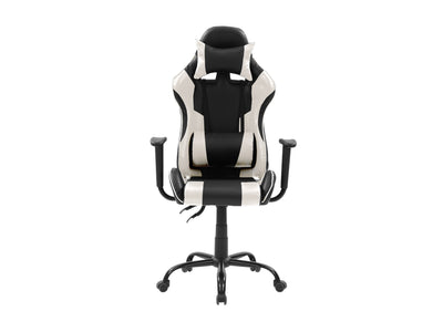 white and black Recliner Gaming Chair Predator Collection product image by CorLiving#color_white-and-black