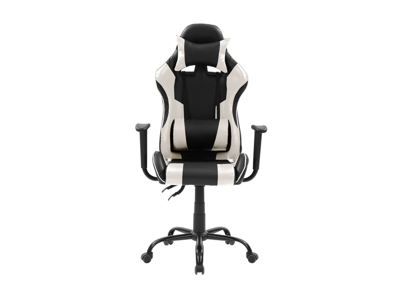 white and black Recliner Gaming Chair Predator Collection product image by CorLiving