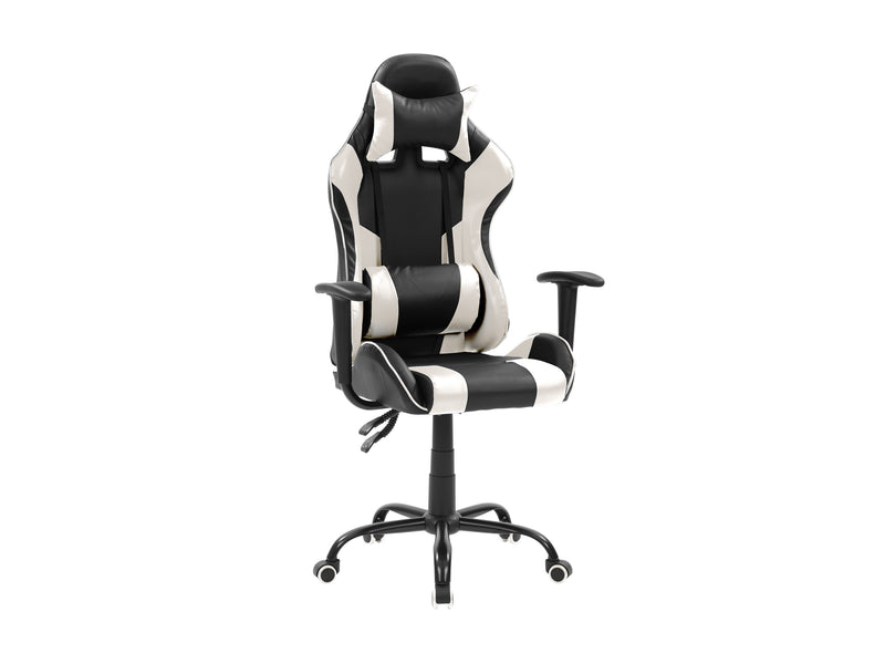 white and black Recliner Gaming Chair Predator Collection product image by CorLiving