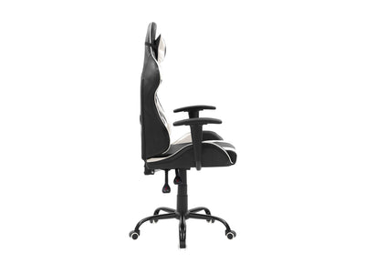 white and black Recliner Gaming Chair Predator Collection product image by CorLiving#color_white-and-black