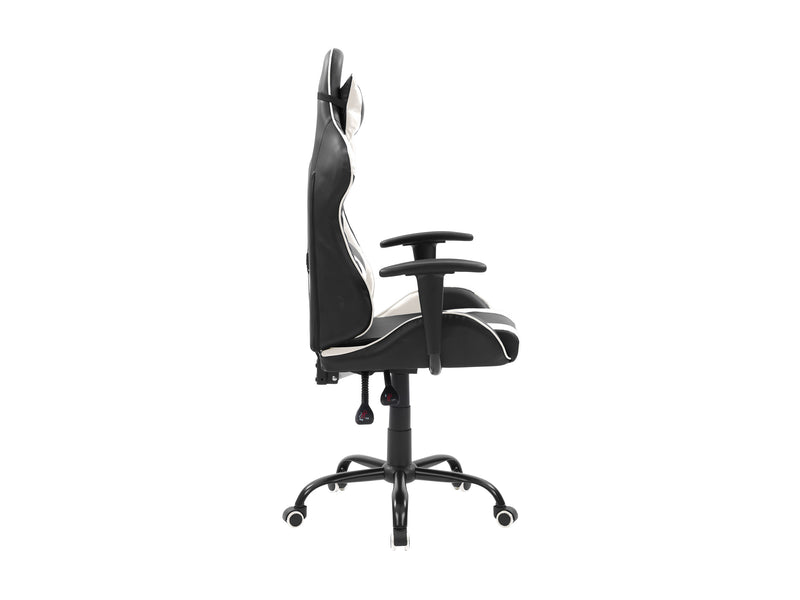 white and black Recliner Gaming Chair Predator Collection product image by CorLiving