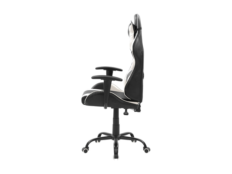 white and black Recliner Gaming Chair Predator Collection product image by CorLiving