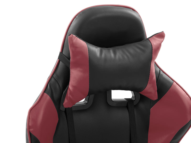 red and black Recliner Gaming Chair Predator Collection detail image by CorLiving