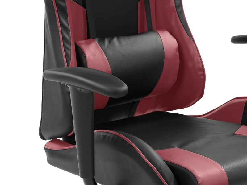 red and black Recliner Gaming Chair Predator Collection detail image by CorLiving