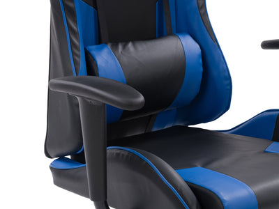 blue and black Recliner Gaming Chair Predator Collection detail image by CorLiving#color_blue-and-black