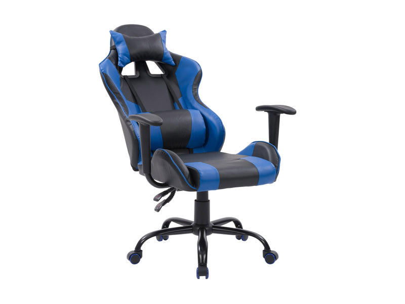 blue and black Recliner Gaming Chair Predator Collection product image by CorLiving