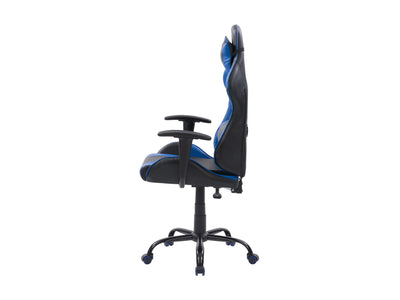 blue and black Recliner Gaming Chair Predator Collection product image by CorLiving#color_blue-and-black